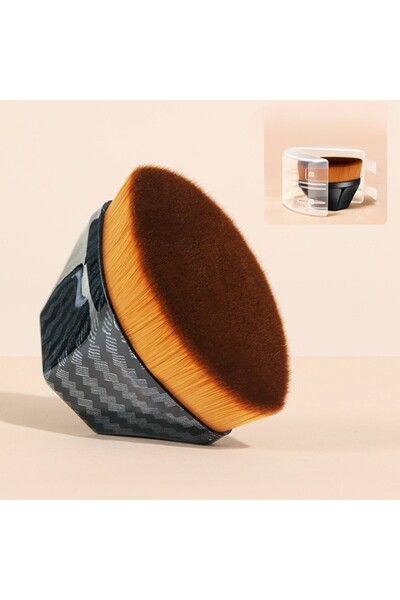 Flippy Flat kabuki brush for foundation, Flippy, black, 6x3.8x4.2 cm, Protective case