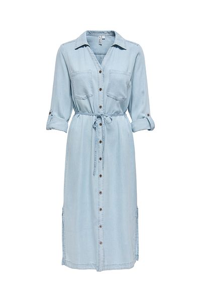 ONLY Rochie cămașă pentru femei albastră ONLY-15337931 ALBASTRU DESCHIS DENIM