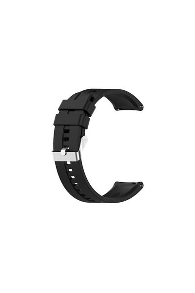 eR D L Universal Silicone Watch Strap, 22mm Width, Quick Release, Black,