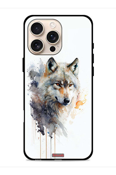 Tolwak غطاء حماية لجهاز Apple iPhone 16 Pro Max بتصميم فن تجريدي من الذئب