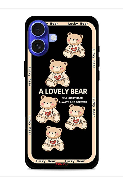 Tolwak غطاء حماية لجهاز آيفون 16 من آبل - دب جميل