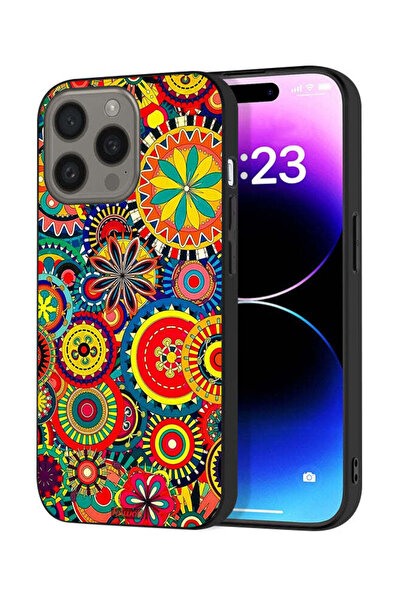 Tolwak غطاء حماية لجهاز Apple iPhone 15 Pro بنمط ماندالا ملون