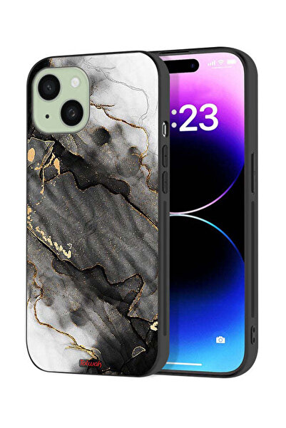 Tolwak غطاء حماية لجهاز Apple iPhone 15 Plus من الرخام اللامع