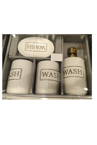 rexa 4-Piece Bathroom Set – Complete Set for Sink, Shower, and Toilet Accessories