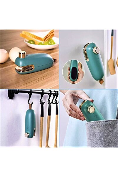 Sofia Concept Mini Bag Sealer, Sofia CONCEPT®, 3 Modes, Integrated Cutter, 1500 Mah, Green