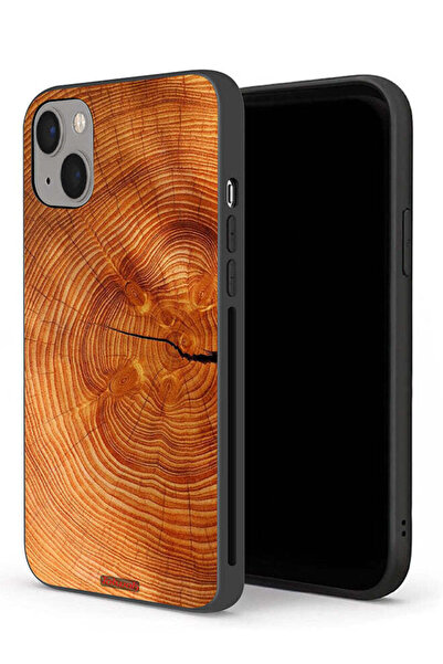 Tolwak جراب حماية لجهاز Apple iPhone 13 mini مصنوع من الخشب المتصدع