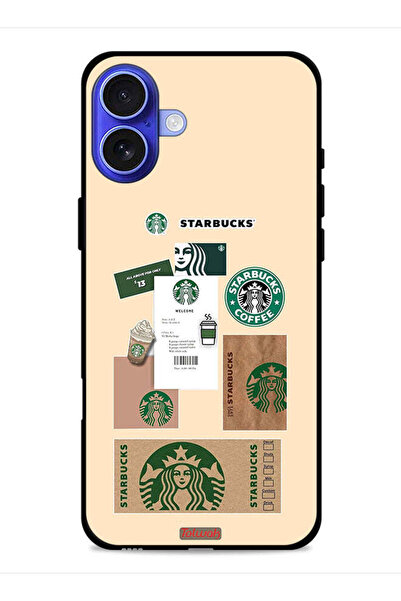 Tolwak غطاء حماية لجهاز Apple iPhone 16 بملصق قهوة