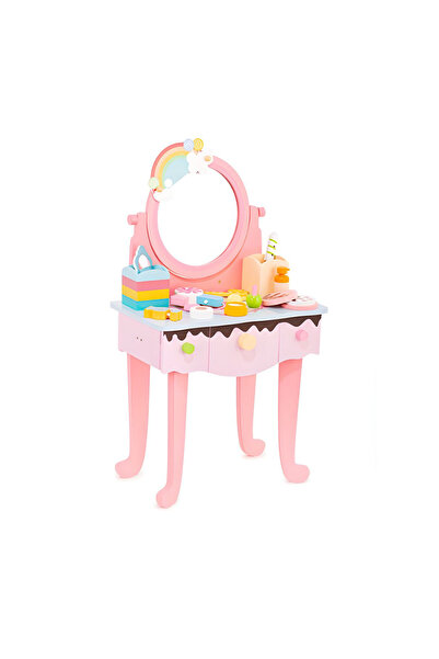 Factory Price - مجموعة مكياج خشبية للأطفال مع طاولة ومجموعة لعب تظاهرية