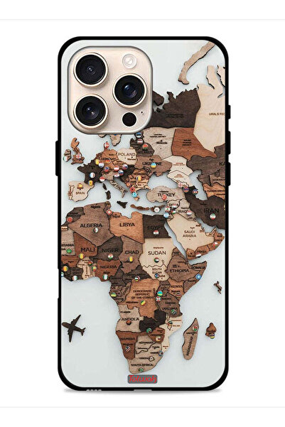 Tolwak غطاء حماية لجهاز Apple iPhone 16 Pro بتصميم خريطة العالم