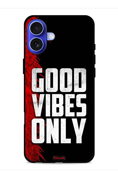 Tolwak غطاء حماية لجهاز Apple iPhone 16 - Good Vibes Only