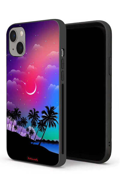 Tolwak غطاء حماية لجهاز Apple iPhone 13 mini برسومات القمر في الليل