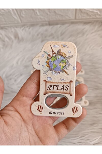 Doğrukan Hediyelik Atlas konsept 1 açacak doğum günü hediyelik yenidoğan doğum günü mevlüt magnetleri(10 adet)
