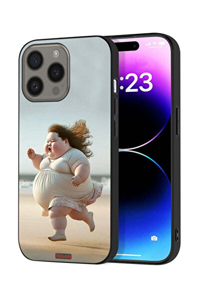 Tolwak غطاء حماية لجهاز Apple iPhone 15 Pro - فتاة سمينة تركض