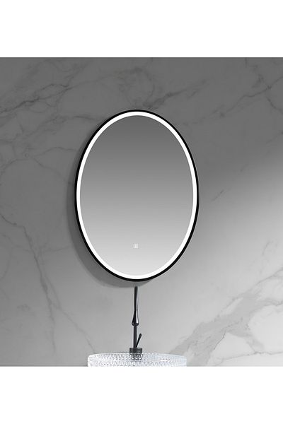 Trendy's Oglinda baie TRENDY’S, ovala, cu senzor touch si LED 750×550 mm, OG-22018B