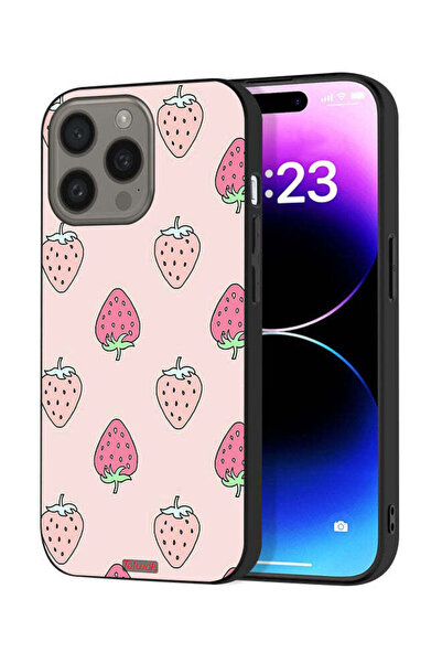 Tolwak غطاء حماية لجهاز Apple iPhone 15 Pro Max بتصميم أيقونة الفراولة