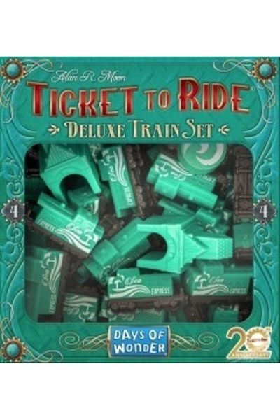 Asmodee Ticket to Ride Expansion, Deluxe Edition Accessory Set, 20th Anniversary, Green