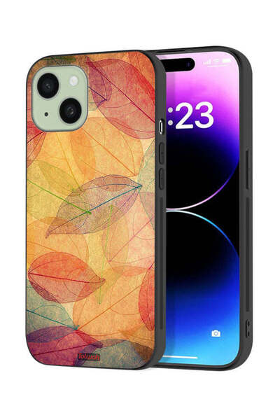 Tolwak Apple iPhone 15 Plus Protective Case Cover Leaves Abstract Digital Art