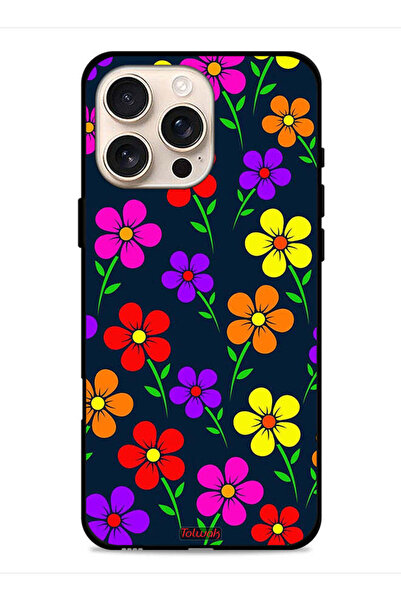 Tolwak غطاء حماية لجهاز Apple iPhone 16 Pro Max - زهور ملونة