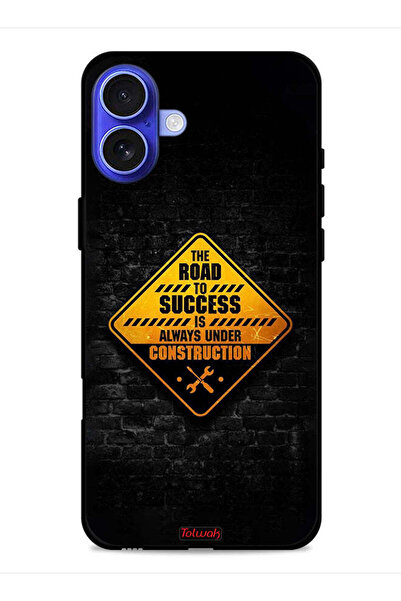 Tolwak غطاء حماية لجهاز Apple iPhone 16 الطريق إلى النجاح دائمًا قيد الإنشاء