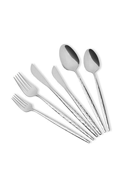 The Mia Shiny Cutlery Spoon Knife Set Matte Silver 36 Pieces