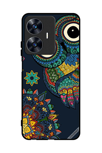 Covernex غطاء حماية لهاتف Realme C55 بتصميم بومة زهرية