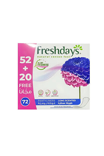 FRESH DAYS فوط صحية يومية طويلة معطرة من فريش دايز، 72 فوطة صحية