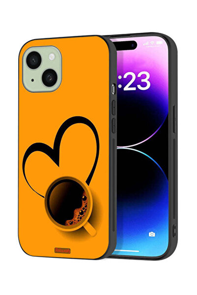 Tolwak Apple iPhone 15 Plus Protective Case Cover Coffee Cup Art