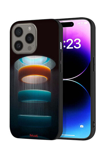 Tolwak غطاء حماية لجهاز Apple iPhone 15 Pro بنمط حلقات فنية