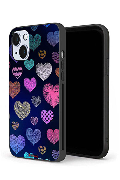 Tolwak جراب حماية لجهاز Apple iPhone 14 بنقشة قلوب داجا