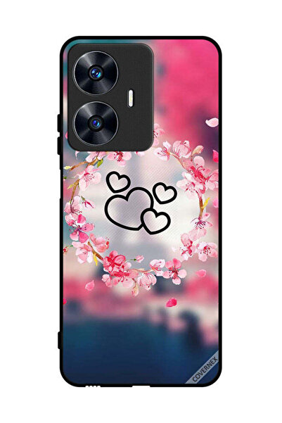 Covernex غطاء حماية لهاتف Realme C55 - مشبك فني على شكل قلوب