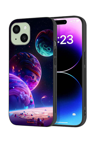 Tolwak غطاء حماية لجهاز Apple iPhone 15 Plus بنمط كوكبي