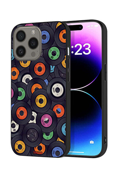 Tolwak غطاء حماية لجهاز Apple iPhone 15 Pro بنمط أقراص مضغوطة