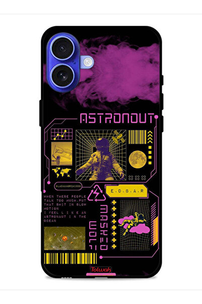 Tolwak غطاء حماية لجهاز Apple iPhone 16 بملصق رائد فضاء