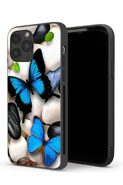 Tolwak غطاء حماية لجهاز Apple iPhone 13 Pro Max بنقشة فراشات على الحجارة