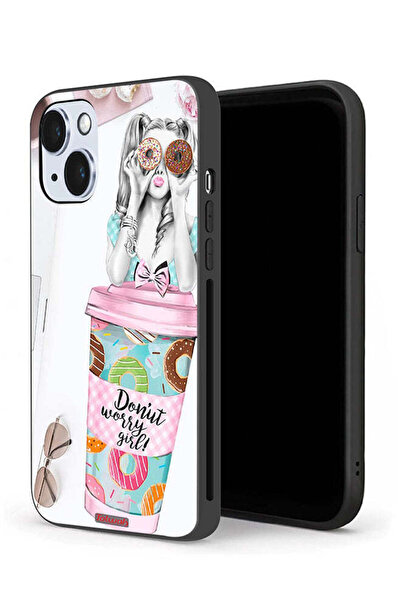 Tolwak غطاء حماية لجهاز Apple iPhone 14 Plus بتصميم فتاة دونات القلق