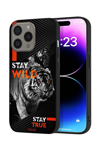 Tolwak غطاء حماية لجهاز Apple iPhone 15 Pro - Stay Wild Stay True