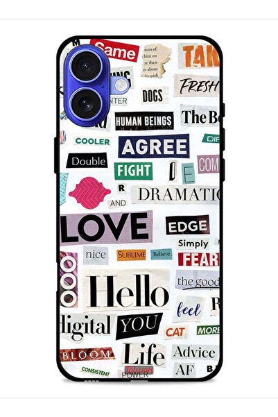 Tolwak غطاء حماية لجهاز Apple iPhone 16 مع ملصقات اقتباسات قصيرة