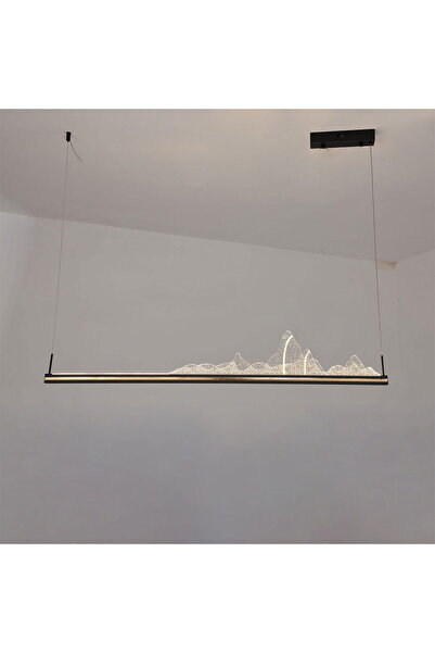 Generic ثريا عصرية من الألومنيوم من معرض السيف، 100 سم - أسود