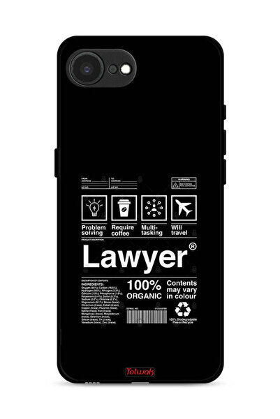Tolwak غطاء حماية لجهاز Apple iPhone 16e بملصق محامٍ