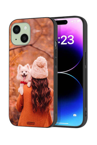 Tolwak Apple iPhone 15 Plus Protective Case Cover Holding Puppy