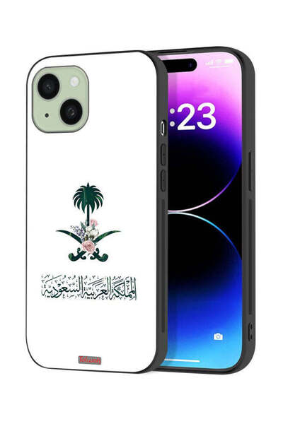 Tolwak غطاء حماية لجهاز آيفون 15 بلس من آبل، شعار المملكة العربية السعودية، ش...