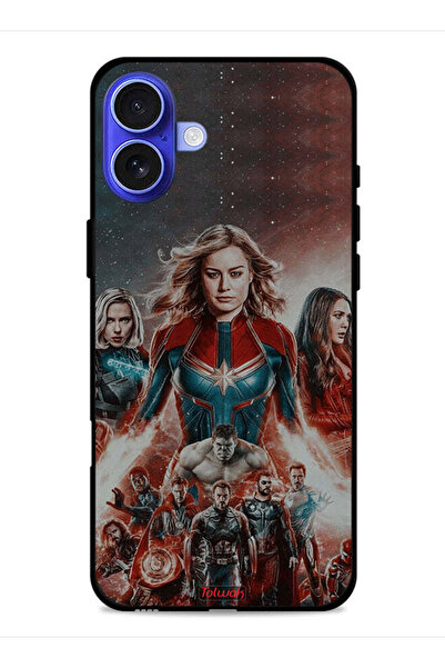 Tolwak غطاء حماية لجهاز Apple iPhone 16 Plus بتصميم Avengers