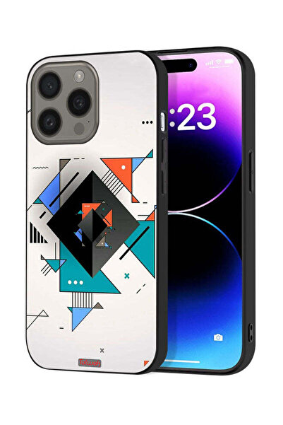 Tolwak غطاء حماية لجهاز Apple iPhone 15 Pro بأشكال مربعة ومثلثة ونمط تجريدي
