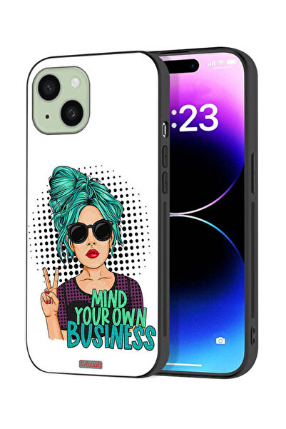 Tolwak Apple iPhone 15 Plus Protective Case Cover Mind Your Own Business