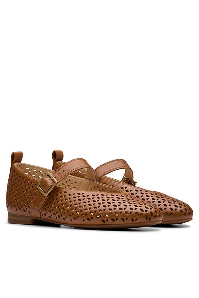 CLARKS Women's Shoes Brown CLARKS-26181228 651 TAN LEATHER