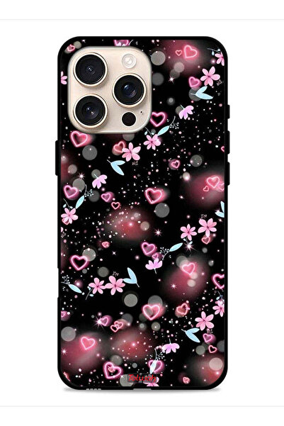 Tolwak غطاء حماية لجهاز Apple iPhone 16 Pro Max برسومات قلوب وأزهار صغيرة
