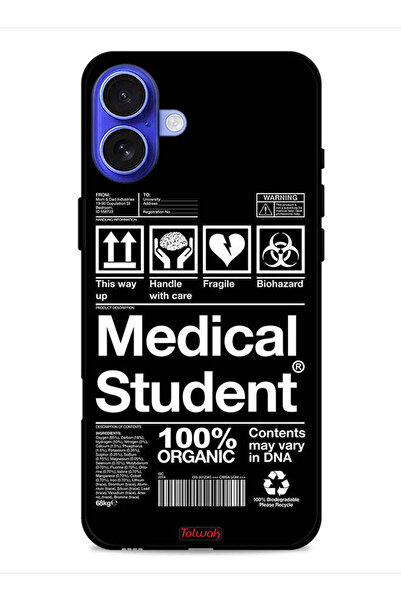 Tolwak غطاء حماية لجهاز Apple iPhone 16 Plus، ملصق طالب الطب