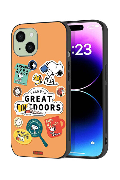 Tolwak Apple iPhone 15 Plus Protective Case Cover Peanuts Stickers