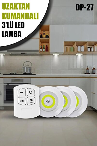 CMT 🔦UZAKTAN KUMANDALI 3'LÜ LED LAMBA