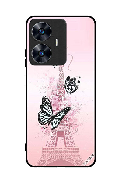 Covernex غطاء حماية لهاتف Realme C55 بنقشة فراشات على برج إيفل